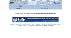Desktop Screenshot of lptp.polytechnique.fr